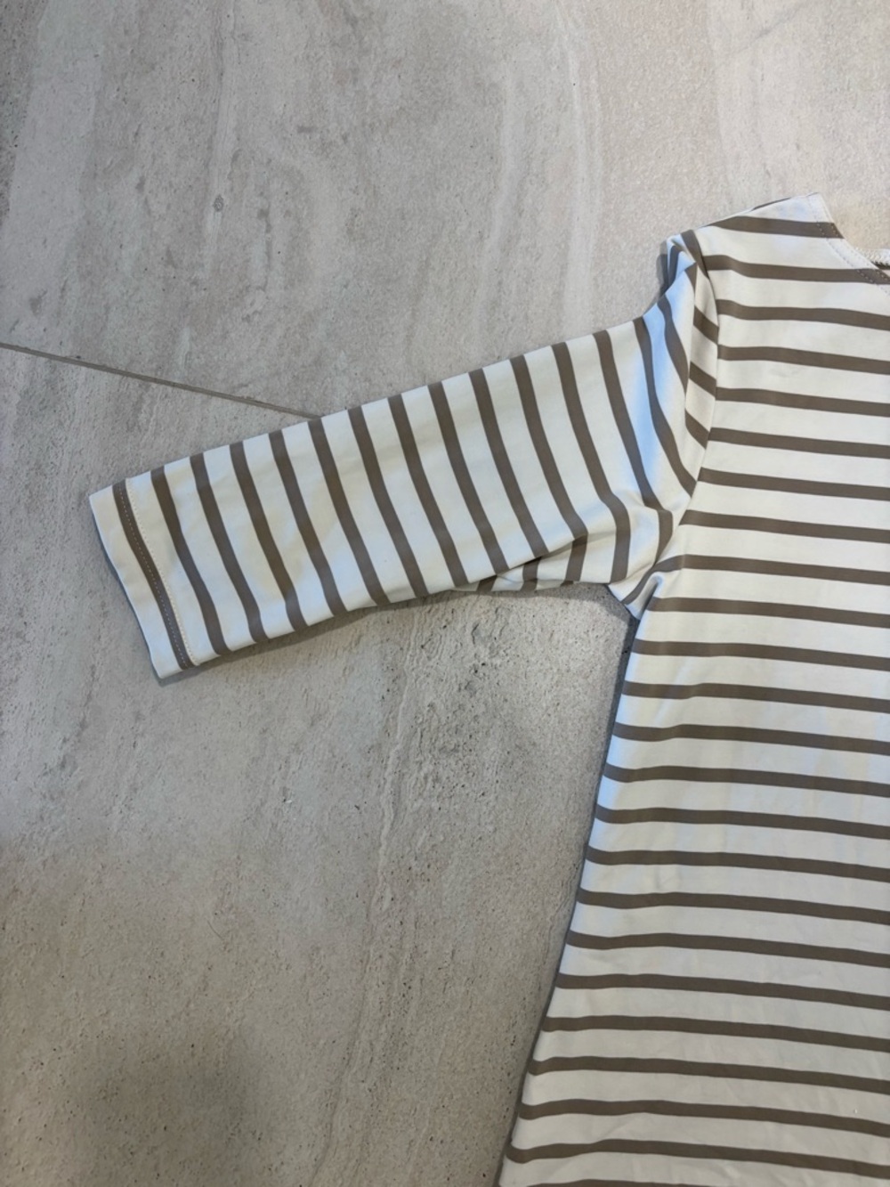 Saint James Garde-Côte Breton shirt in cream and tan - Picture 4 of 8